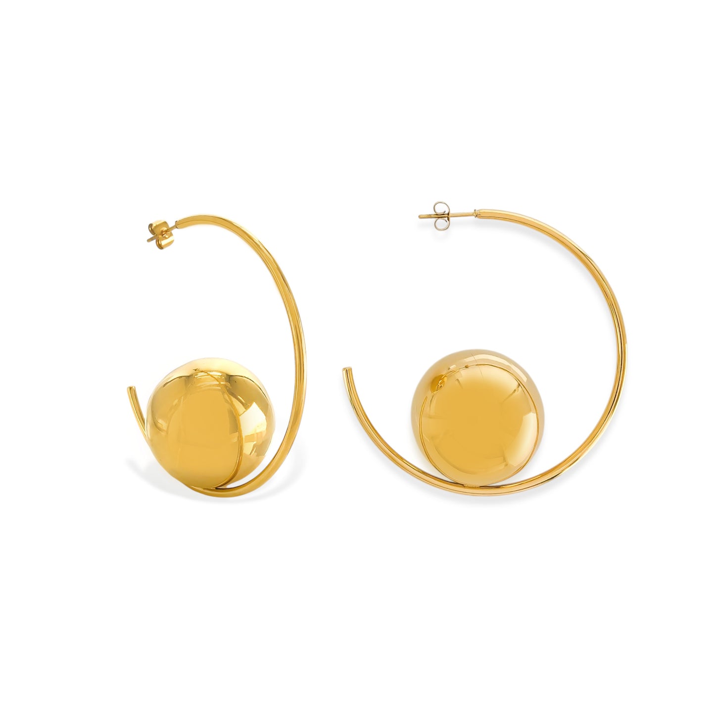 Gold Spheres Earrings